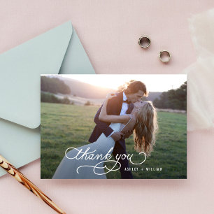 Written Thanks Wedding Thank You Photo Card