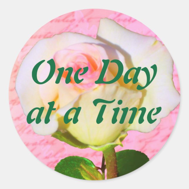 Written with Rose ODAT Classic Round Sticker (Front)