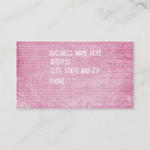 Written Words Business Card