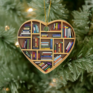 Writter Reader Bookaholic Books Lover Bookworm Ceramic Tree Decoration