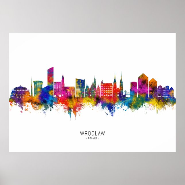 Wroclaw Poland Skyline Poster (Front)