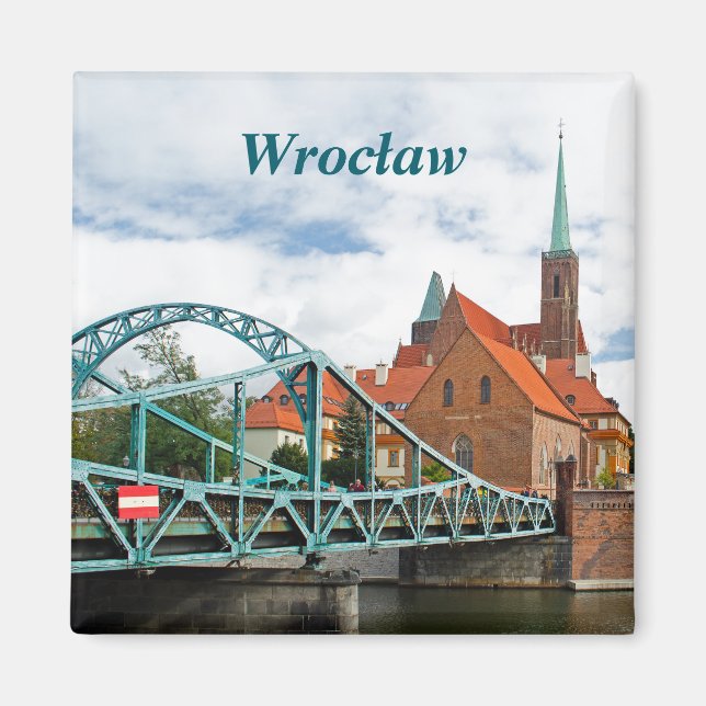 Wroclaw Tumski Bridge Magnet (Front)