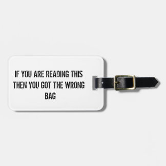 WRONG BAG! tag
