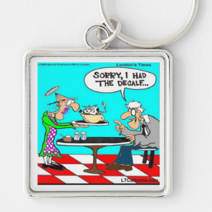 Wrong Coffee Funny Cow Cartoon Gifts & Tees Key Ring