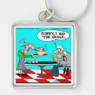 Wrong Coffee Funny Cow Cartoon Gifts & Tees Key Ring