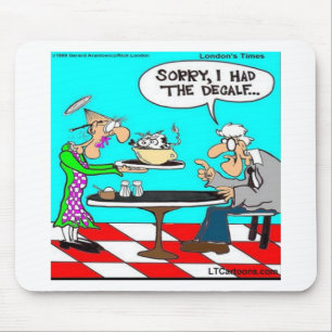 Wrong Coffee Funny Cow Cartoon Gifts & Tees Mouse Mat