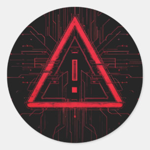 Wrong error classic round sticker