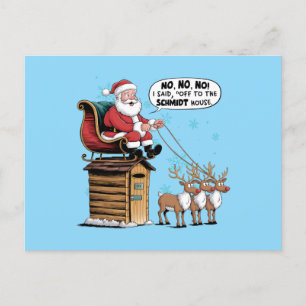 Wrong House Reindeer Holiday Postcard