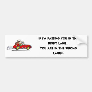 WRONG LANE BUMPER STICKER