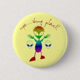 Wrong Planet Alien Buttons