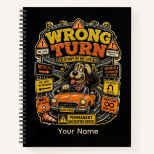 Wrong Turn Career Edition Personalised Funny Offic Notebook