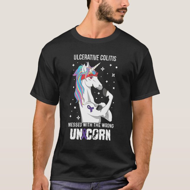 Wrong Unicorn Ulcerative Colitis Awareness Support T-Shirt (Front)