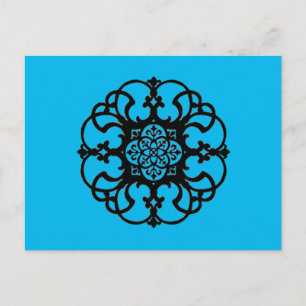 Wrought Iron Blue Postcard