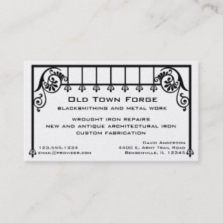 Wrought Iron Business Card