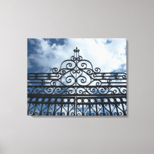 Wrought Iron Gate 3-Panel Canvas