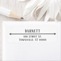 Wrought Iron Return Address Label