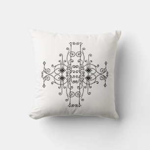 Wrought Iron Scrollwork Throw Pillow