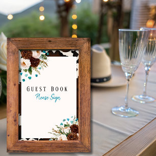Wrstern Boho Guest Book Bridal shower Sign Invitation