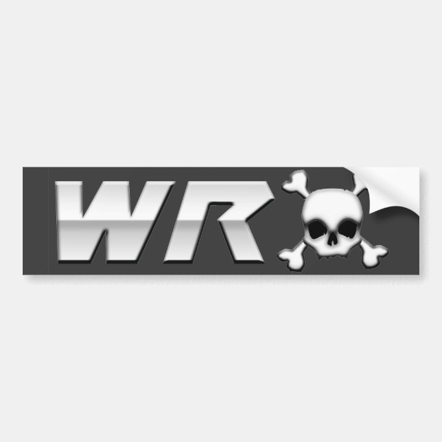 WRX with Scull Bumper Sticker (Front)