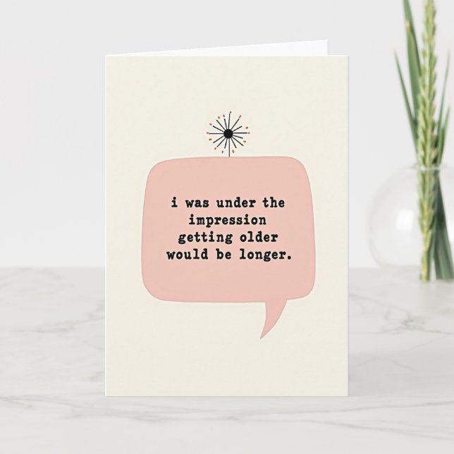 Wry Birthday Bubble Card (Front)