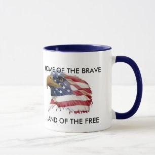 WSCUS015, LAND OF THE FREE, HOME OF THE BRAVE MUG