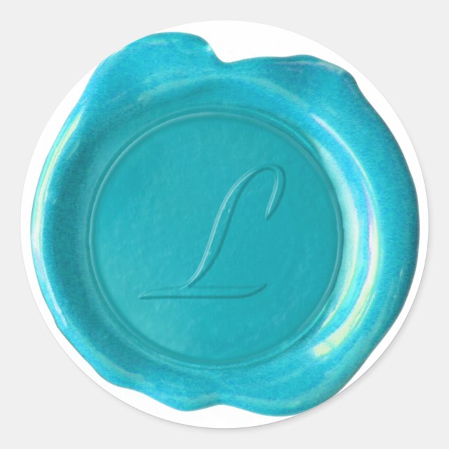 WSM Custom - Courtney - L - Aqua Blue Classic Round Sticker (Front)