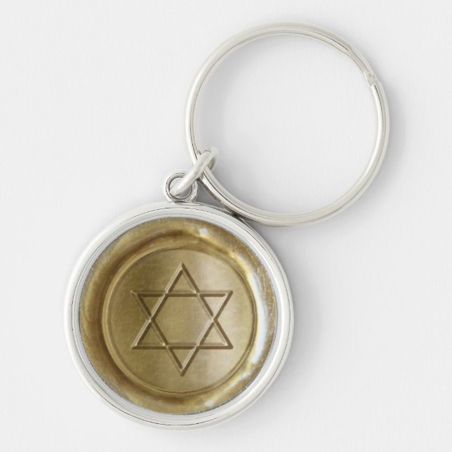 WSM - Gold - Star-of-David - Key Ring (Front)