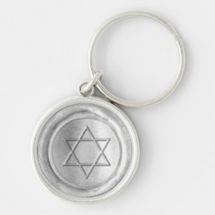 WSM - Silver - Star-of-David - Key Ring