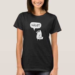 WSP what's Up Sarcastic Parrot Illustration Graph T-Shirt