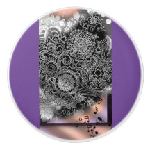 WSSBX 'Cogs on purple' - Custom Ceramic Knob