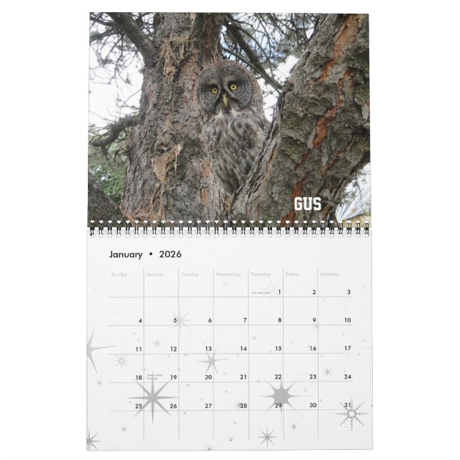 WSU Raptor Club 2012 Calendar (Jan 2026)