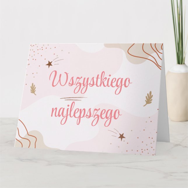 Wszystkiego Najlepszego Polish Birthday Card  (Front)