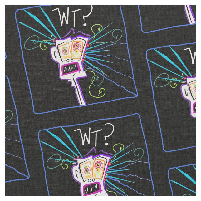 WT? - WHAT THE ?? EMOJI Meemogie Fabric (Close Up)