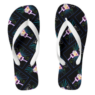 WT? WHAT THE ?? EMOJI Meemogie Flip Flops