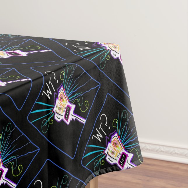 WT? - WHAT THE ?? EMOJI Meemogie Tablecloth (In Situ)