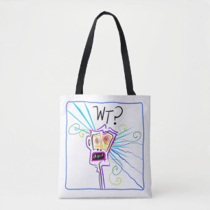 WT? WHAT THE ?? EMOJI Meemogie Tote Bag