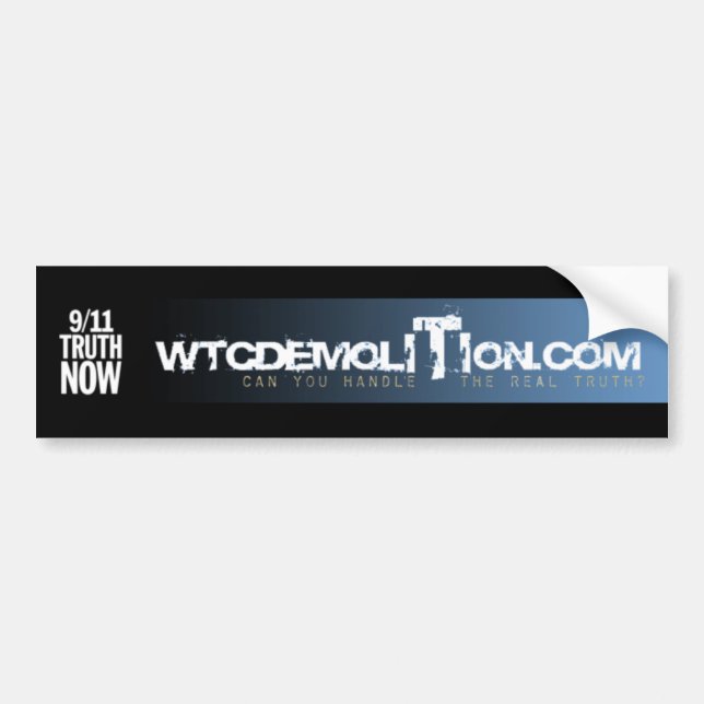 WTCDEMOLITION.COM - Customised Bumper Sticker (Front)