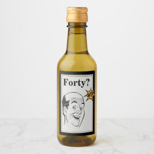 wtf 40th Birthday Party Funny Mens Birthday  Wine Label