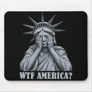 Wtf America Anti-trump Political And Democracy Mouse Mat