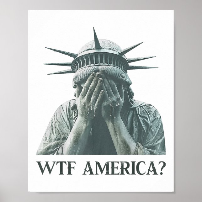 Wtf America Statue Of Liberty Cry  Poster (Front)
