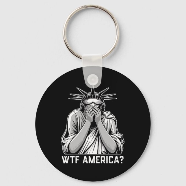 Wtf America Trump  Key Ring (Front)