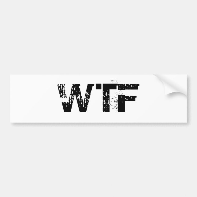 WTF Bumper Sticker (Front)