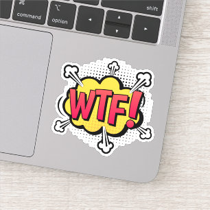 WTF! Comic Retro Pop Art Speech Bubble Laptop