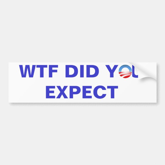 WTF DID YOU EXPECT BUMPER STICKER (Front)
