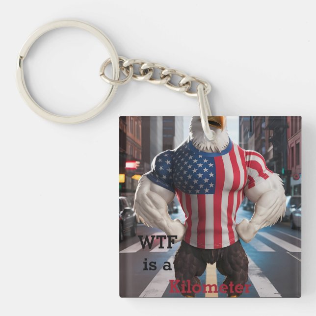 WTF is a kilometre Key Ring (Front)