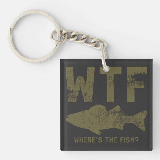 Wtf is that fish man_women key ring (Front)