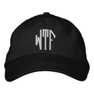 WTF lg oct adj blk ht Embroidered Hat