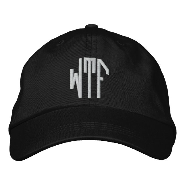 WTF lg oct adj blk ht Embroidered Hat (Front)