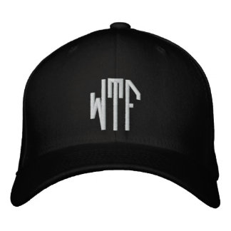 WTF lg oct fitted blk ht Embroidered Hat