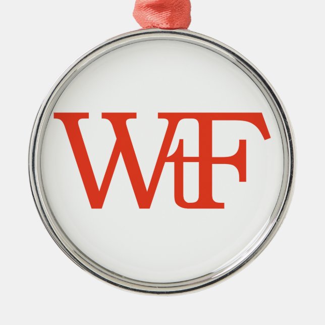 WtF Metal Tree Decoration (Front)